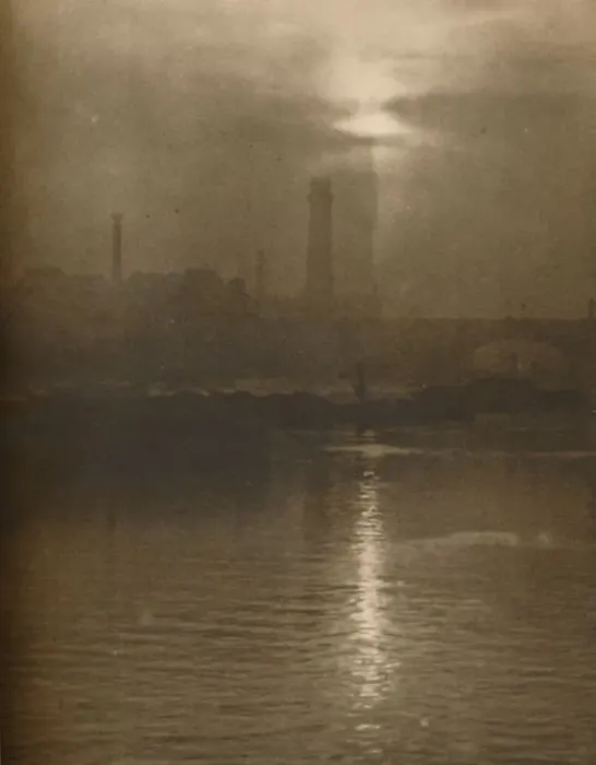 Framed Print : Mists of a London Evening on the Surrey Shore By Waterloo Bridge, c1935. Creator: Huson Framed Print : Mists of a London Evening on the Surrey Shore By Waterloo Bridge, c1935. Creator: Huson