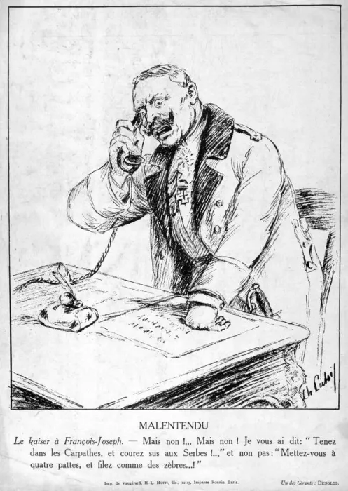 Framed Print : Misunderstanding, caricatures of Guillaume II of Germany, 1915 Framed Print : Misunderstanding, caricatures of Guillaume II of Germany, 1915