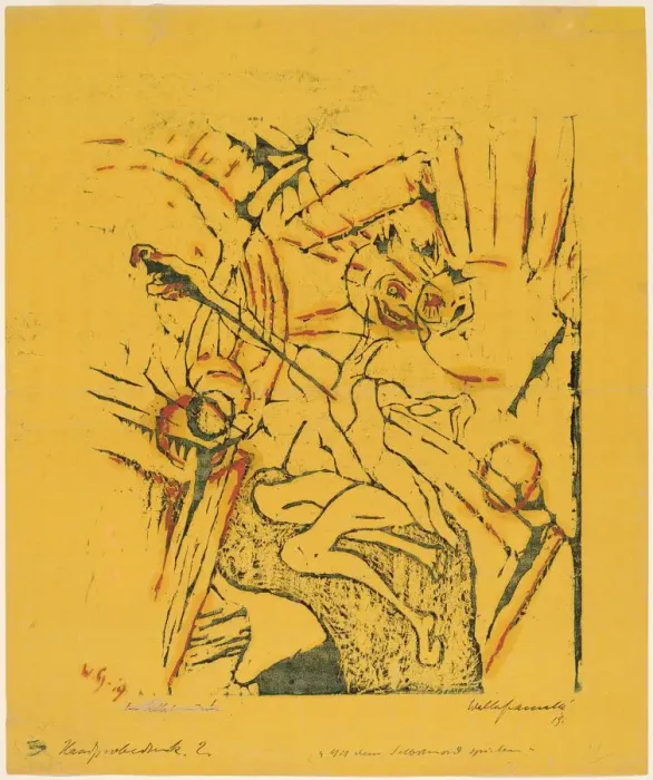 Framed Print : Mit dem Selbstmord Spielen (Playing with Suicide), 1919. Creator: Walter Gramatté Framed Print : Mit dem Selbstmord Spielen (Playing with Suicide), 1919. Creator: Walter Gramatté