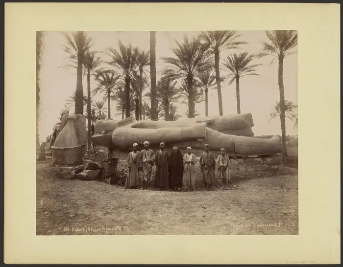Framed Print : Mit Rahme (Statue Ramses), about 1870-1890. Creator: Gabriel Lekegian Framed Print : Mit Rahme (Statue Ramses), about 1870-1890. Creator: Gabriel Lekegian