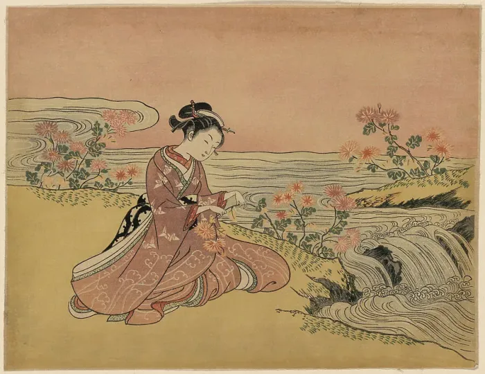 Framed Print : Mitate Kikujido, 1765. Creator: Harunobu, Suzuki (1724-1770) Framed Print : Mitate Kikujido, 1765. Creator: Harunobu, Suzuki (1724-1770)