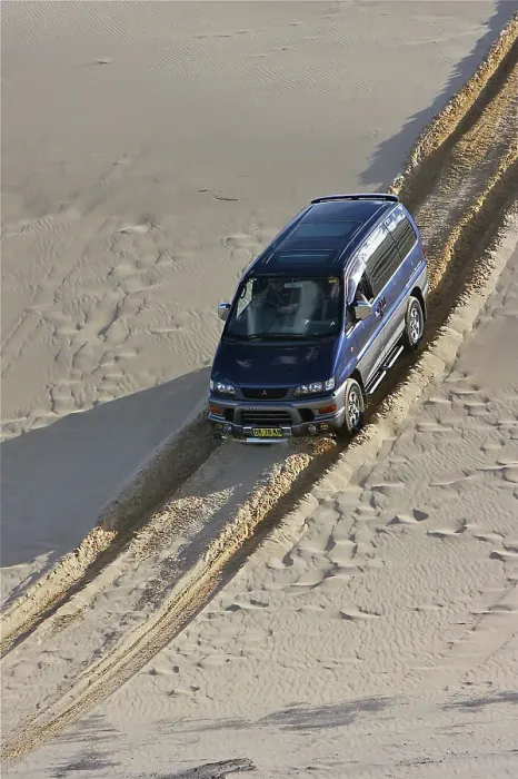 Framed Print : Mitsubishi Delica Space Gear V6 1996 in sand dunes New South Wales Australia Framed Print : Mitsubishi Delica Space Gear V6 1996 in sand dunes New South Wales Australia