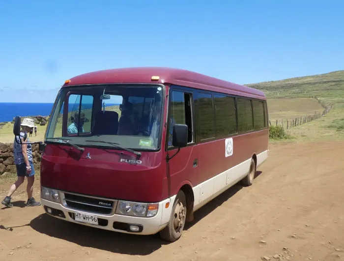Framed Print : Mitsubishi Fuso tourist bus in Chile 2019. Creator: Unknown Framed Print : Mitsubishi Fuso tourist bus in Chile 2019. Creator: Unknown