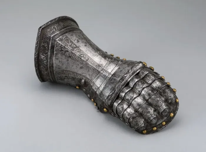 Framed Print : Mitten Gauntlet for the Right Hand, Nuremberg, c. 1540 / 50. Creator: Unknown Framed Print : Mitten Gauntlet for the Right Hand, Nuremberg, c. 1540 / 50. Creator: Unknown