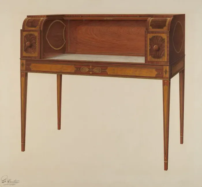 Framed Print : Mixing Table, 1940. Creator: Ferdinand Cartier Framed Print : Mixing Table, 1940. Creator: Ferdinand Cartier