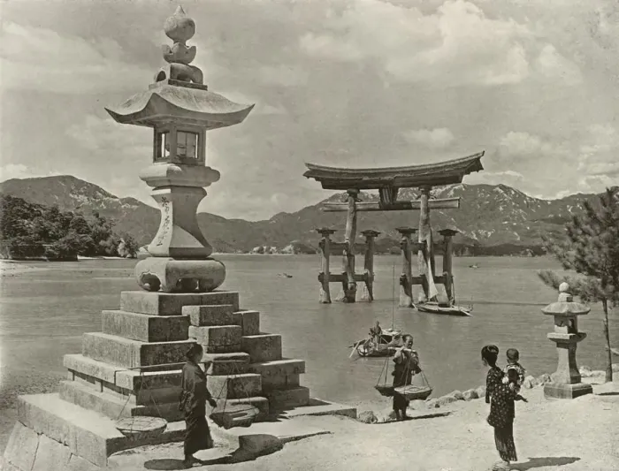 Framed Print : Miyajima, 1910. Creator: Herbert Ponting Framed Print : Miyajima, 1910. Creator: Herbert Ponting