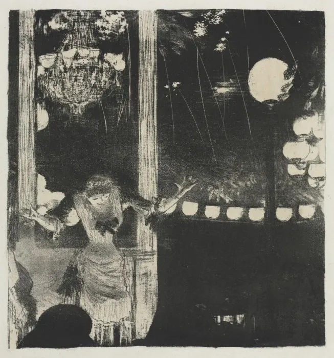 Framed Print : Mlle Becat at the Cafe des Ambassadeurs, 1877-1878. Creator: Edgar Degas (French Framed Print : Mlle Becat at the Cafe des Ambassadeurs, 1877-1878. Creator: Edgar Degas (French