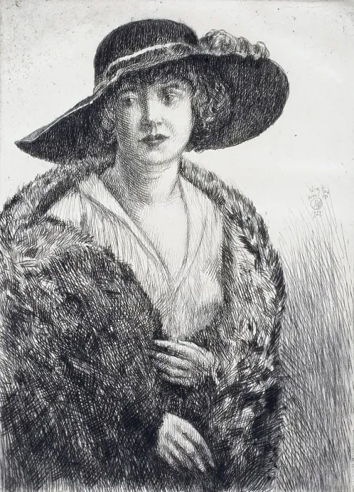 Framed Print : Mlle. Erminie Gagnon, 1922. Creator: Frederick Childe Hassam Framed Print : Mlle. Erminie Gagnon, 1922. Creator: Frederick Childe Hassam