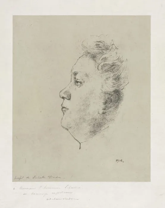 Framed Print : Mlle. Juliette Dodu, 1904. Creator: Odilon Redon (French, 1840-1916); Auguste Clot (French Framed Print : Mlle. Juliette Dodu, 1904. Creator: Odilon Redon (French, 1840-1916); Auguste Clot (French