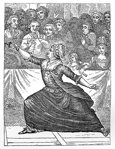 Mlle la Chevaliere d Eon de Beaumont fencing, 18th century