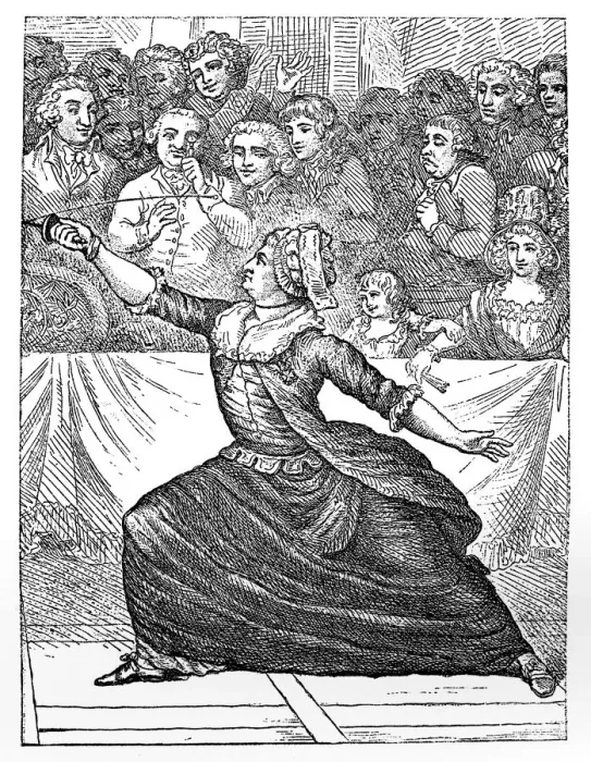 Framed Print : Mlle la Chevaliere d Eon de Beaumont fencing, 18th century Framed Print : Mlle la Chevaliere d Eon de Beaumont fencing, 18th century
