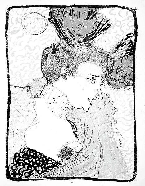 Mlle Marcelle Lender, bust length, 1895. Creator: Henri de Toulouse-Lautrec