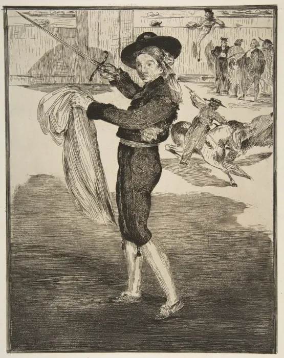 Framed Print : Mlle. Victorine in the Costume of an Espada, 1862. Creator: Edouard Manet Framed Print : Mlle. Victorine in the Costume of an Espada, 1862. Creator: Edouard Manet