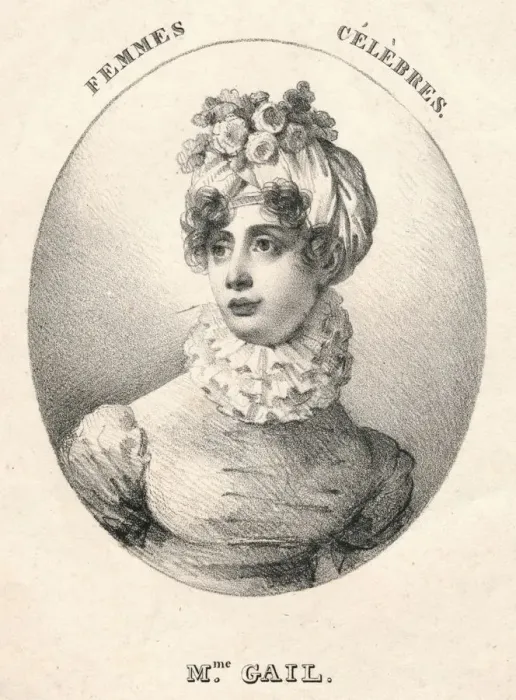 Framed Print : Mme. Gail, early 19th century. Creator: Godefroy Engelmann Framed Print : Mme. Gail, early 19th century. Creator: Godefroy Engelmann