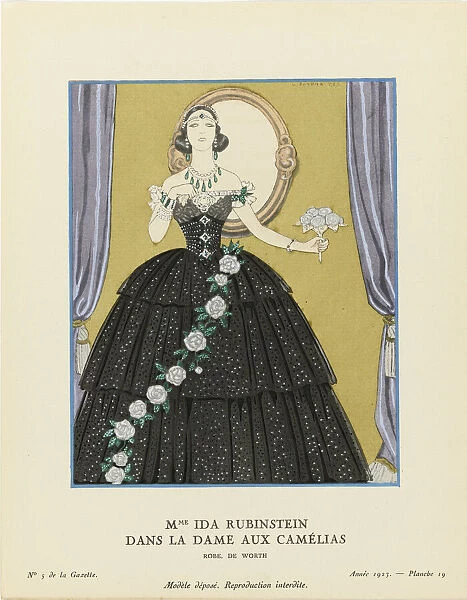 Mme Ida Rubinstein dans 'La Dame aux Camelias', Gazette du Bon Ton, 1923