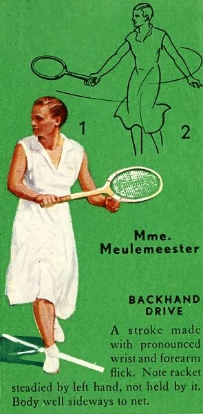 Mme. Meulemeester - Backhand Drive, c1935. Creator: Unknown