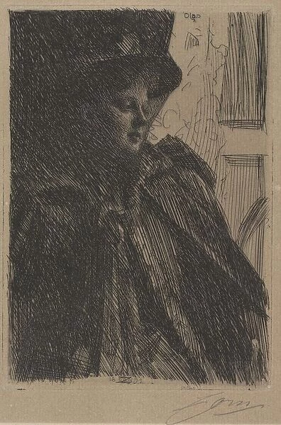 Mme. Olga Bratt, 1892. Creator: Anders Zorn (Swedish, 1860-1920)