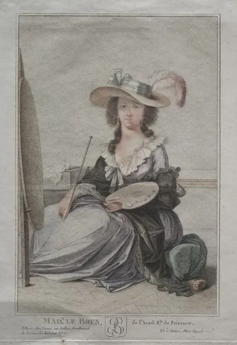 Framed Print : Mme Vigee Lebrun, c. 1800. Creator: Anonymous