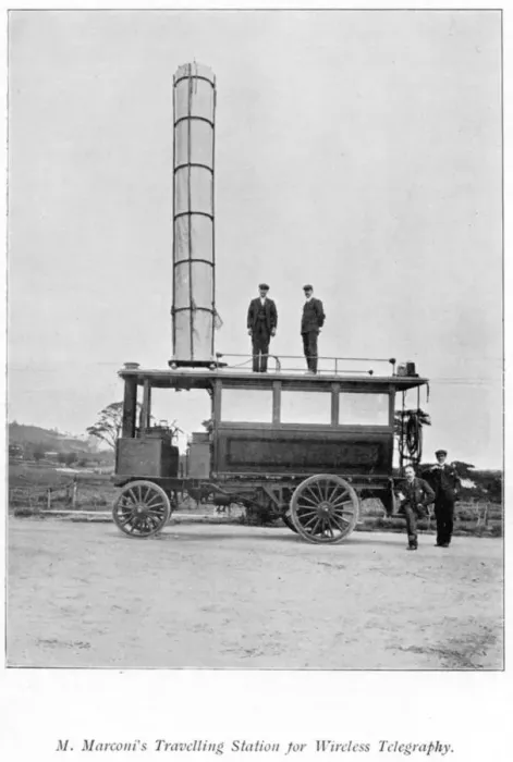 Framed Print : Mobile radio station used by Marconi, 1900 Framed Print : Mobile radio station used by Marconi, 1900