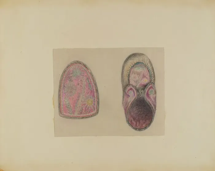 Framed Print : Moccasin, 1935 / 1942. Creator: Mary Berner Framed Print : Moccasin, 1935 / 1942. Creator: Mary Berner