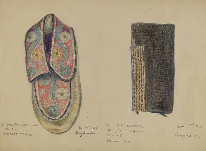 Framed Print : Moccasin, 1935. Creator: Mary Berner Framed Print : Moccasin, 1935. Creator: Mary Berner