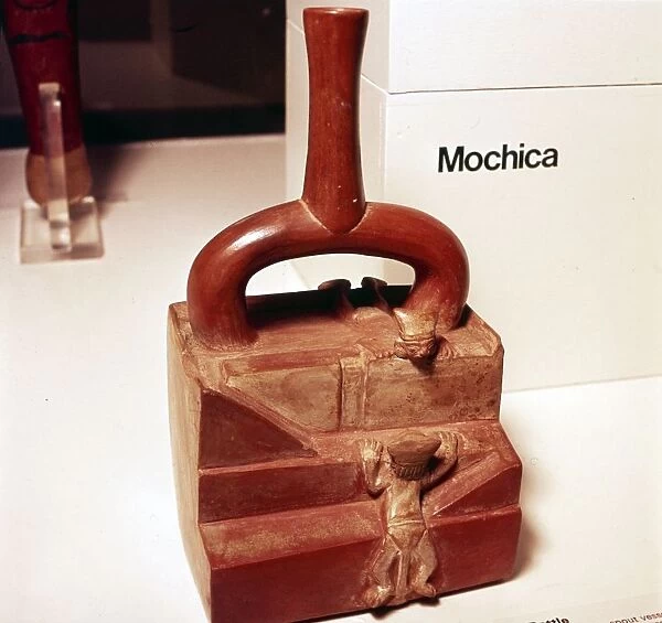 Mochica Stirrup Spout Pot, Peru, 1-750