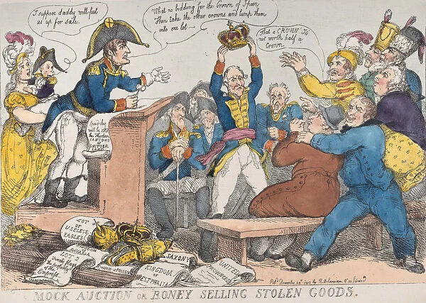 Mock Auction or Boney Selling Stolen Goods, December 25, 1813. December 25, 1813