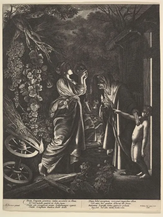 Framed Print : The Mocking of Ceres, 1646. Creator: Wenceslaus Hollar Framed Print : The Mocking of Ceres, 1646. Creator: Wenceslaus Hollar