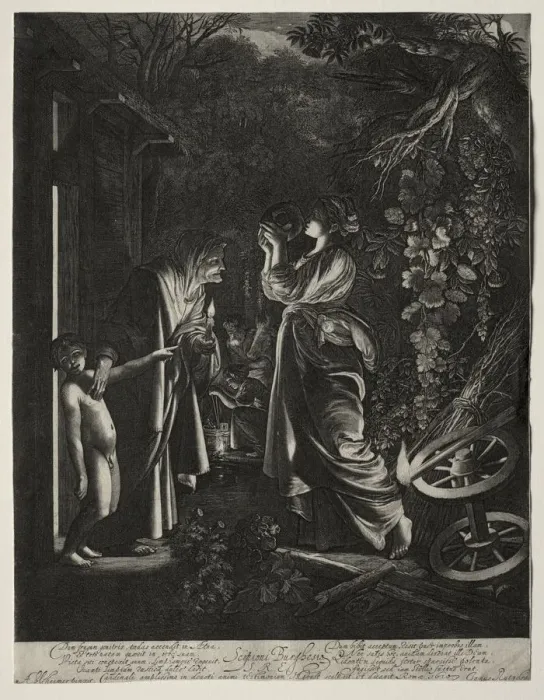 Framed Print : The Mocking of Ceres. Creator: Hendrik Goudt (Dutch, 1585-1630) Framed Print : The Mocking of Ceres. Creator: Hendrik Goudt (Dutch, 1585-1630)