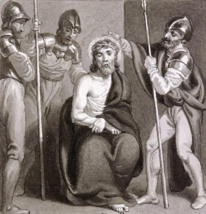 Framed Print : The Mocking of Christ, c1810-c1844. Artist: Henry Corbould Framed Print : The Mocking of Christ, c1810-c1844. Artist: Henry Corbould
