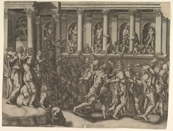 Framed Print : The Mocking of the Prisoners, ca. 1540. Creator: Giorgio Ghisi Framed Print : The Mocking of the Prisoners, ca. 1540. Creator: Giorgio Ghisi