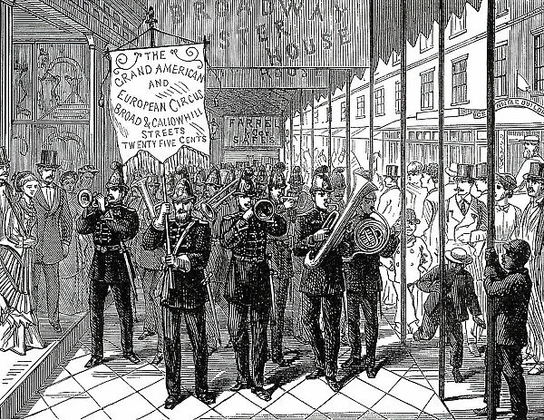 Mode of Advertising in Philadelphia, 1876. Creator: Unknown