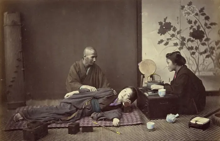 Framed Print : Mode of Massage, 1866-1867. Creator: Felice Beato