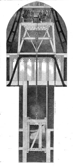 Framed Print : Mode of Raising the Great Bell, 1858. Creator: Unknown Framed Print : Mode of Raising the Great Bell, 1858. Creator: Unknown