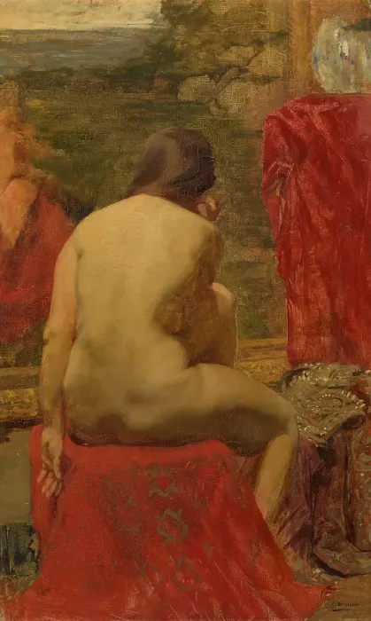 Framed Print : Model, 1890. Creator: Gustave Vanaise Framed Print : Model, 1890. Creator: Gustave Vanaise