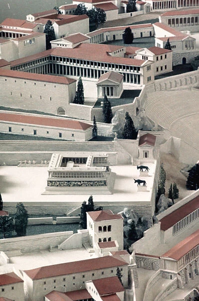 A model of the ancient Greek city of Pergamon