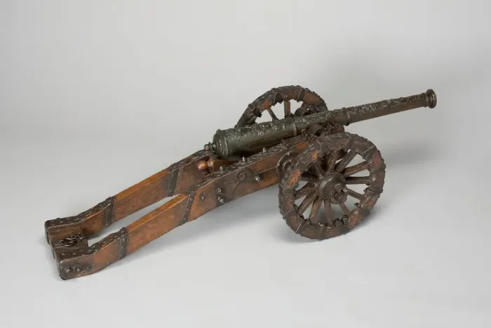 Framed Print : Model Artillery with Field Carriage, France, 1580 / 1600. Creator Framed Print : Model Artillery with Field Carriage, France, 1580 / 1600. Creator