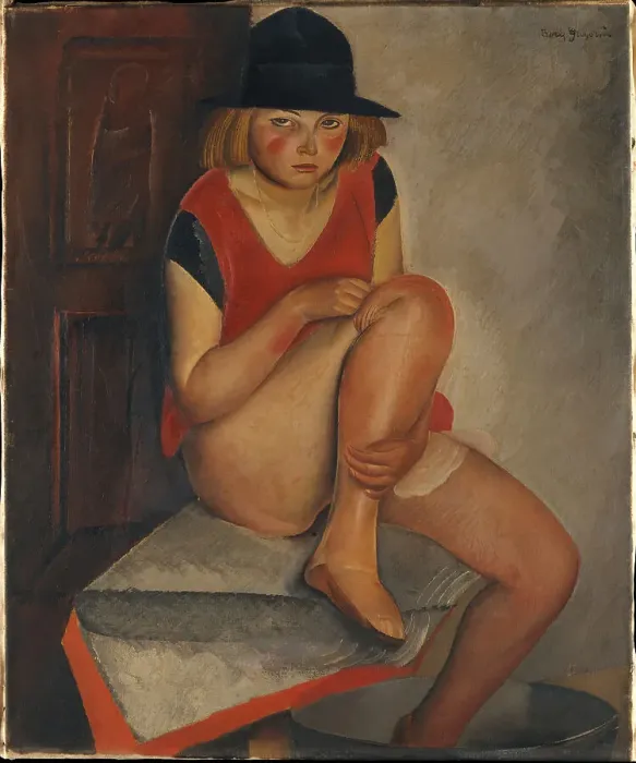 Framed Print : The Model, ca 1926. Artist: Grigoriev, Boris Dmitryevich (1886-1939) Framed Print : The Model, ca 1926. Artist: Grigoriev, Boris Dmitryevich (1886-1939)