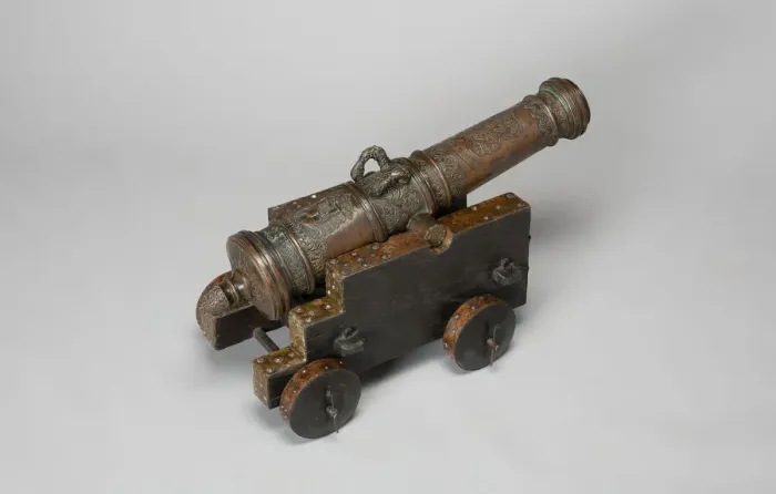 Framed Print : Model Field Cannon with Carriage, Austria, 1693. Creator: Unknown Framed Print : Model Field Cannon with Carriage, Austria, 1693. Creator: Unknown