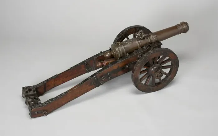 Framed Print : Model Field Cannon with Carriage and Wedge, Austria, 1682. Creator: Unknown Framed Print : Model Field Cannon with Carriage and Wedge, Austria, 1682. Creator: Unknown