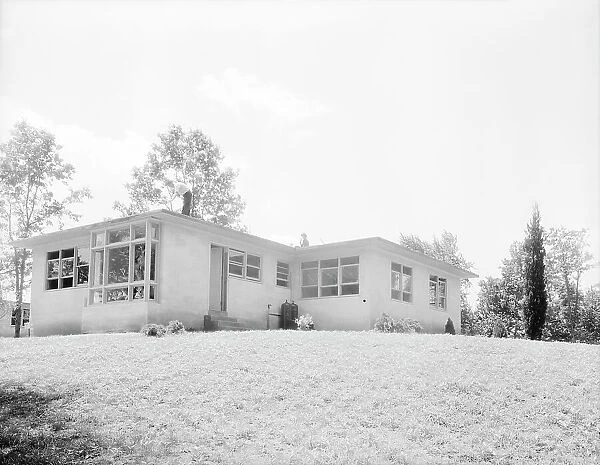 The model house, nearly completed, Hightstown, New Jersey, 1936. Creator: Dorothea Lange