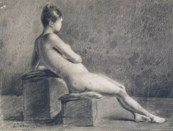 Framed Print : Model in Profile, c1853-1922. Artist: Leon Joseph Florentin Bonnat Framed Print : Model in Profile, c1853-1922. Artist: Leon Joseph Florentin Bonnat