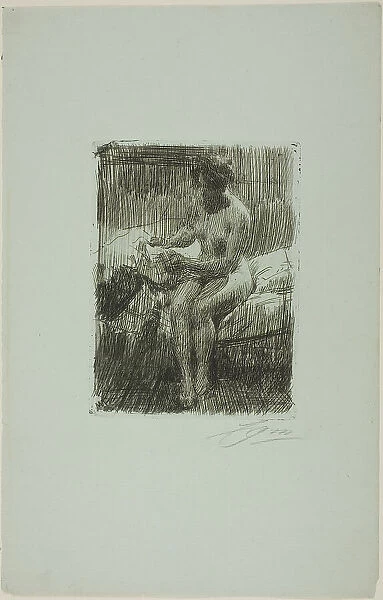 Model Reading, 1910. Creator: Anders Leonard Zorn