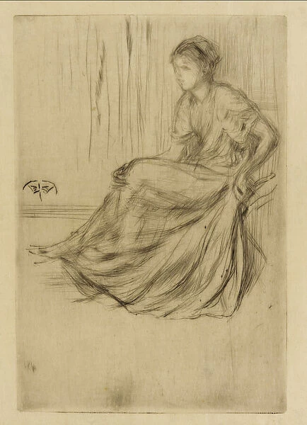 Model Seated, 1873. Creator: James Abbott McNeill Whistler