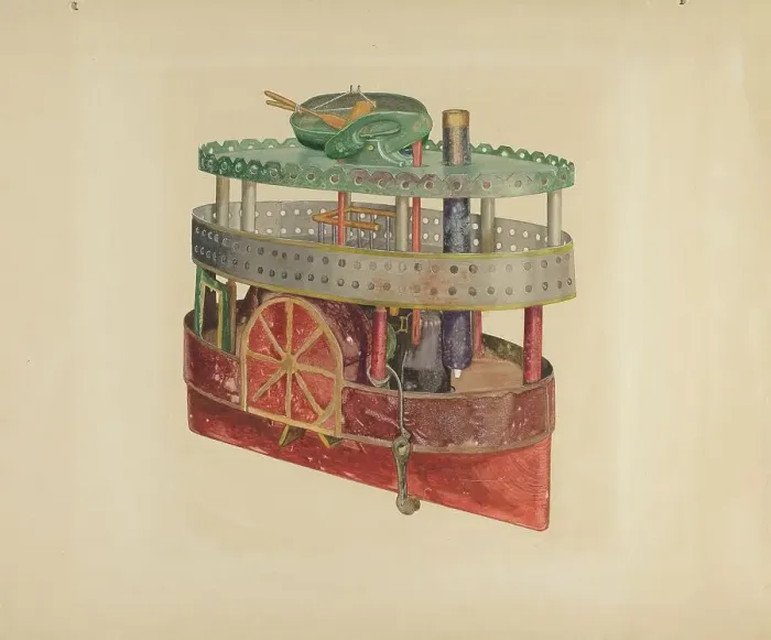 Framed Print : Model of a Side-Wheeler, 1935 / 1942. Creator: William Pollman Framed Print : Model of a Side-Wheeler, 1935 / 1942. Creator: William Pollman