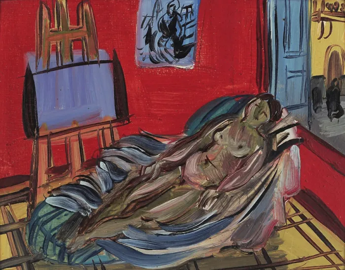 Framed Print : Model in the studio, 1942. Creator: Dufy, Raoul (1877-1953) Framed Print : Model in the studio, 1942. Creator: Dufy, Raoul (1877-1953)
