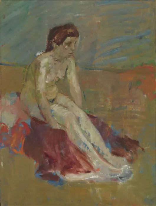 Framed Print : Model study for Sif, 1908-1910. Creator: Karl Isakson Framed Print : Model study for Sif, 1908-1910. Creator: Karl Isakson