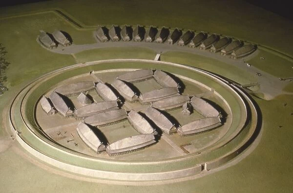 Model of the Viking Fortress at Trelleborg, Denmark, c20th century