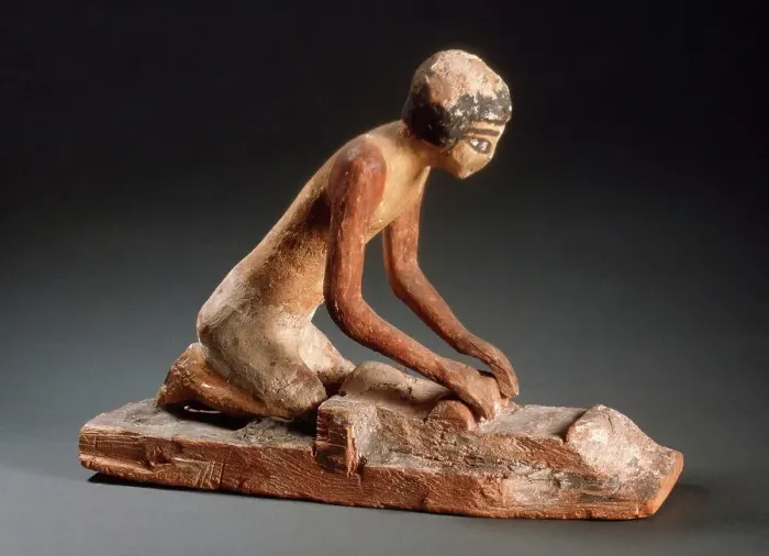 Framed Print : Model of a Woman Grinding Grain, 2134-1991 B.C.. Creator: Unknown Framed Print : Model of a Woman Grinding Grain, 2134-1991 B.C.. Creator: Unknown