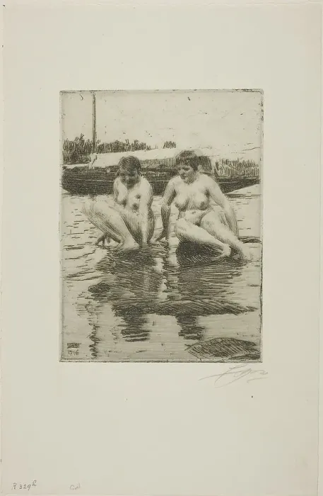 Framed Print : My Models, 1916. Creator: Anders Leonard Zorn Framed Print : My Models, 1916. Creator: Anders Leonard Zorn